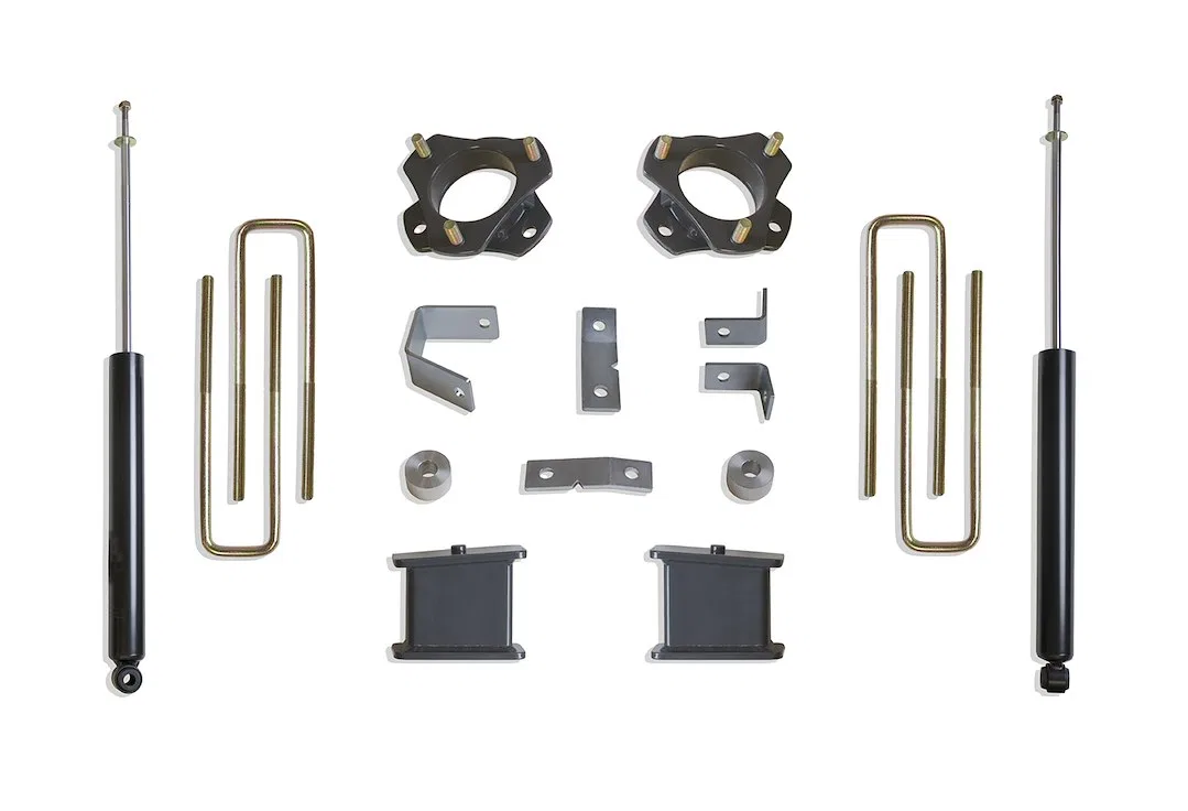 906840 – MAXTRAC Lift Kit Suspension, 2-1/2 Inch Front Lift 4 Inch Rear Lift With Rear Shock Absorbers In Kit Black C...